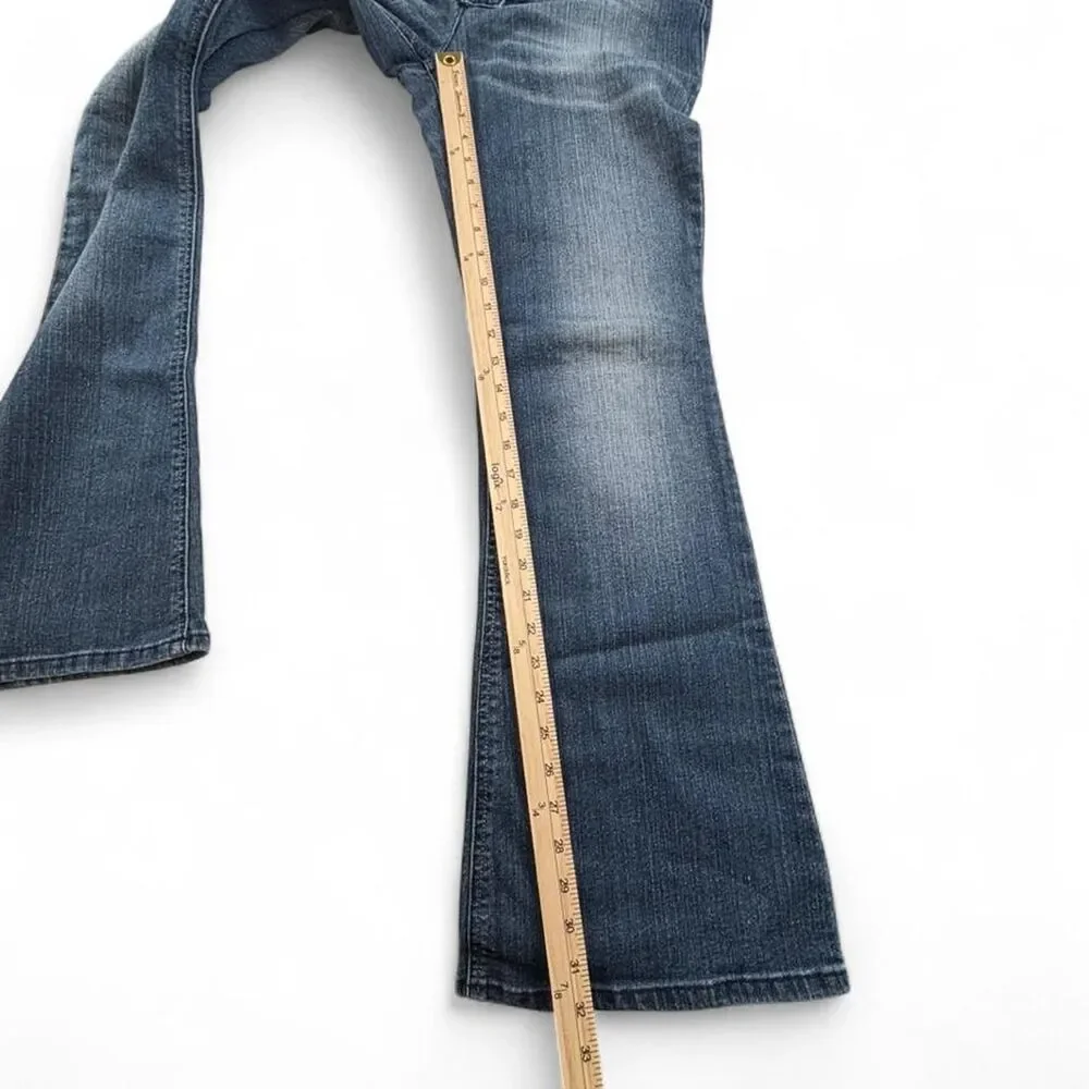LEI Y2K Low Rise Flare Jeans Size 13 Tie Front Vintage 2000s Denim